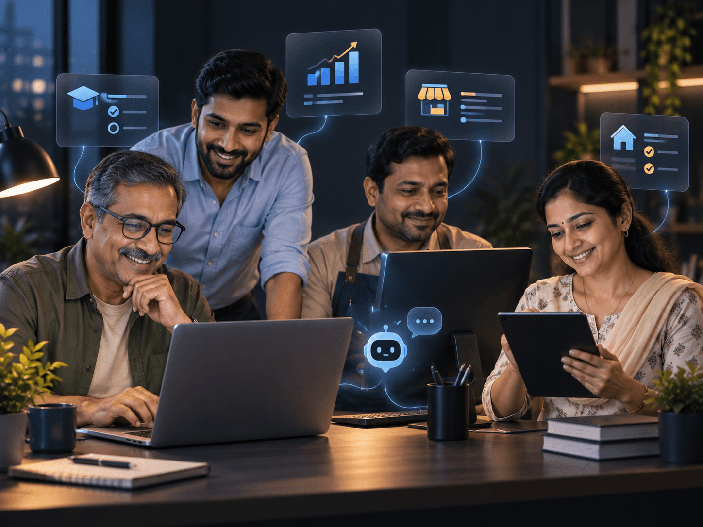 Adult learners using digital skills for work and everyday life