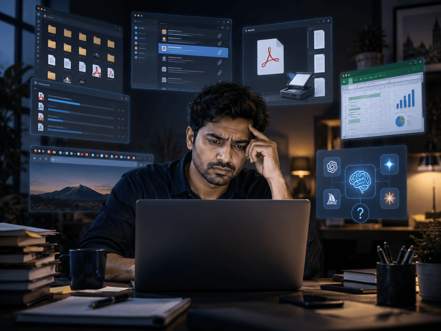 Learner overwhelmed by everyday computer tasks